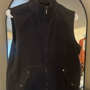 Ralph Lauren Black Zip-Up Vest High Collar